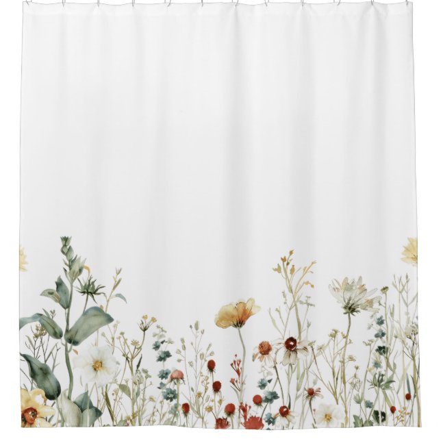 Rideaux De Douche Fleur sauvage d'été (Devant)
