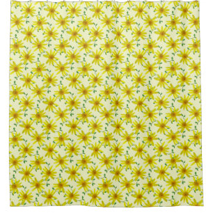 Rideaux De Douche Fleur sauvage jaune botanique d'arnica sur toute