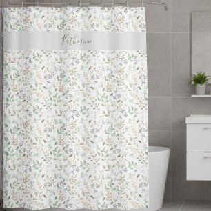 Rideaux De Douche Fleur sauvage personnalisé Boho