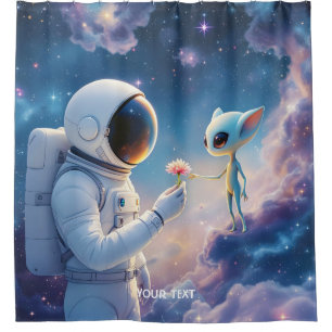 Rideaux De Douche Fleur spatiale de l'astronaute d'Imaginaire