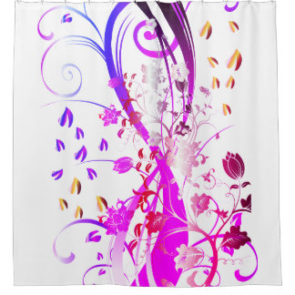 Rideaux De Douche Fleur Tourbillon d'Amour
