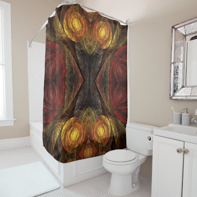 Rideaux De Douche Fleuriste Sun Art Abstrait moderne (En situation)