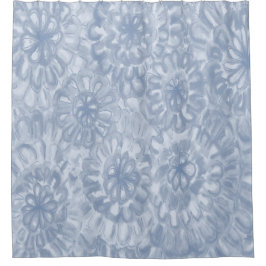 Rideaux De Douche Fleurs d'aquarelle bleu Parfait Matched Color