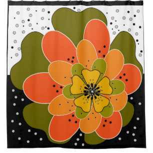Rideaux De Douche Fleurs d'automne, automne, fleur, projecteur d'ill