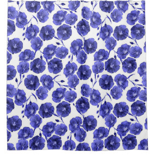 Rideaux De Douche Fleurs de champ aquarelle : Papier peint botanique