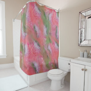 Rideaux De Douche Fleurs de corail, d'herbe et de rose pivoine