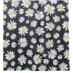 Rideaux De Douche Fleurs de marguerite blanche classique Botanique