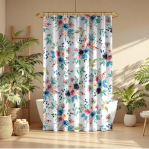 Rideaux De Douche Fleurs de printemps colorées motif