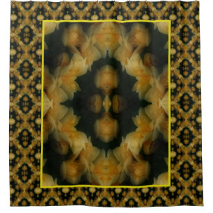 Rideaux De Douche Fleurs de rose jaune Nature Abstraite