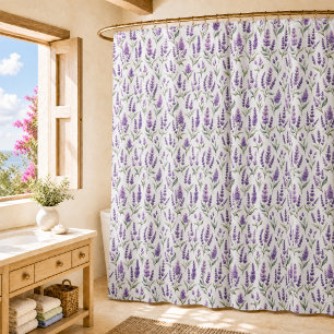 Rideaux De Douche Fleurs de Sauge Violette Lavande Verte