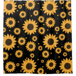 Rideaux De Douche Fleurs de soleil sans transparence