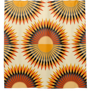Rideaux De Douche Fleurs d'ivoire orange Étoiles Motif