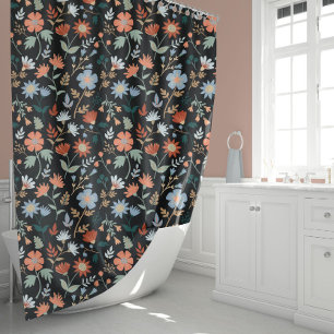 Rideaux De Douche Fleurs Et Feuilles Modernes