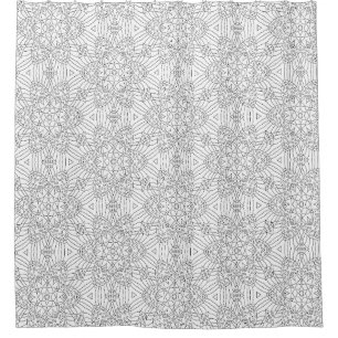 Rideaux De Douche Fleurs motifs noires et blanches pleine conscience