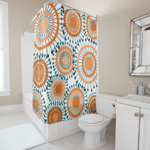 Rideaux De Douche Fleurs orange