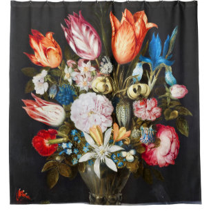 Rideaux De Douche Fleurs vintages en verre par Ambrosius Bosschaer
