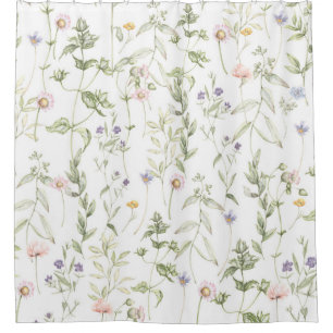 Rideaux De Douche Fleurs Vintages Pastel