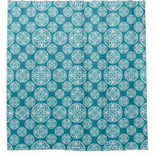 Rideaux De Douche Flocon de neige floral d'hiver