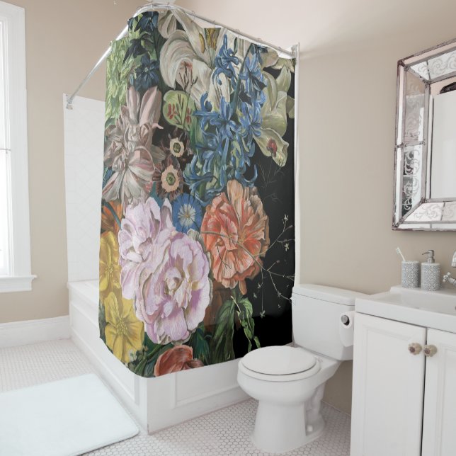 Rideaux De Douche Floral baroque - Bouquet (En situation)