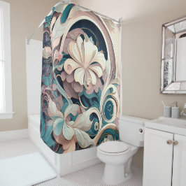 Rideaux De Douche Floral Nouveau