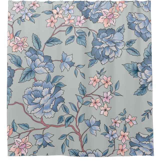 Rideaux De Douche Floral pattern. Flower seamless background. Flouri (Devant)
