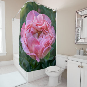 Rideaux De Douche Floral rose Peony Photographie