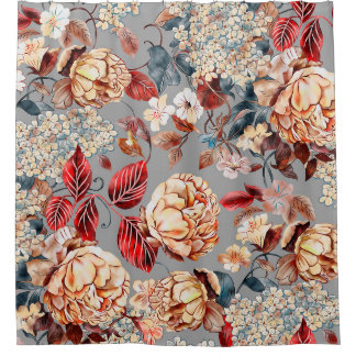 Rideaux De Douche Floral seamless pattern, background In art nouveau