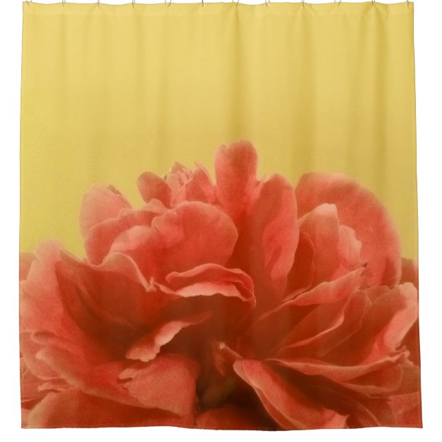 Rideaux De Douche Flore de Pêche Jaune Pale (Devant)