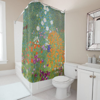 Rideaux De Douche Flower Garden by Gustav Klimt