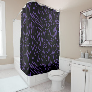 Rideaux De Douche Flux en violet et noir