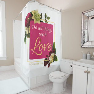 Rideaux De Douche Foi Femmes Floral : Faites toutes les choses avec