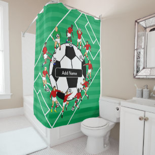 Rideaux De Douche Football de football personnalisé