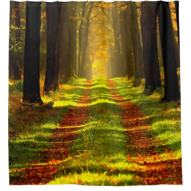 RIDEAUX DE DOUCHE FOREST SUNLIGHT SHOWER CURTAIN (Devant)