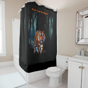 Rideaux De Douche Forêt foncée de Tigre brillant