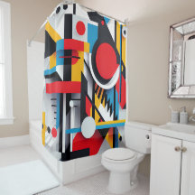 Formes géométriques Abstraites colorées Bauhaus mo