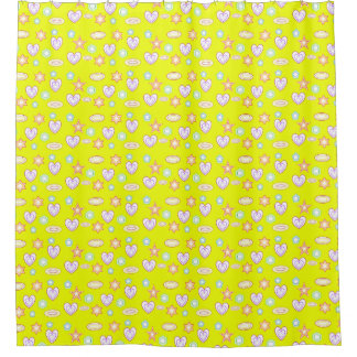 Rideaux De Douche Formes jaunes