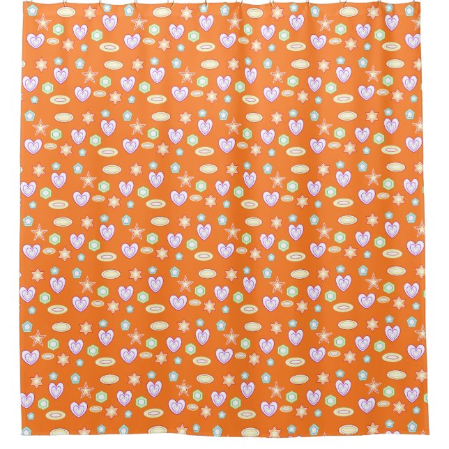 Rideaux De Douche Formes orange  (Devant)