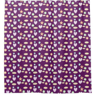 Rideaux De Douche Formes violettes
