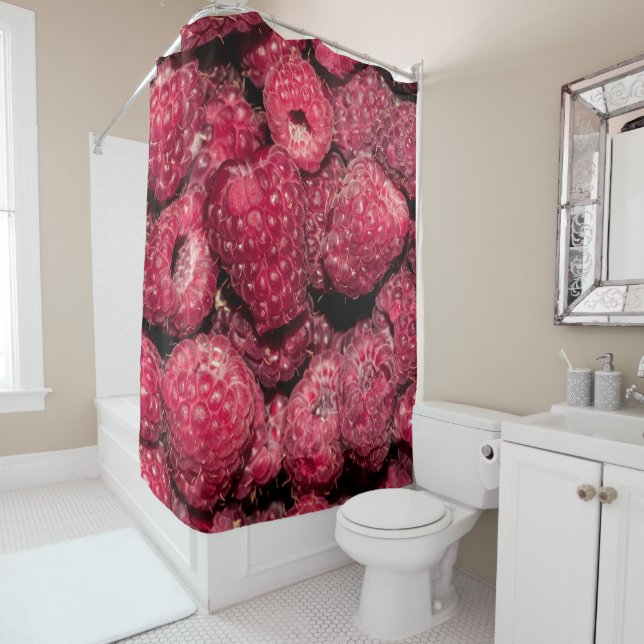 Rideaux De Douche Framboise (En situation)
