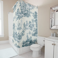 Français toile de jouy sage vert élégant