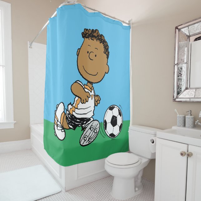 Rideaux De Douche Franklin Jouer Au Football (En situation)