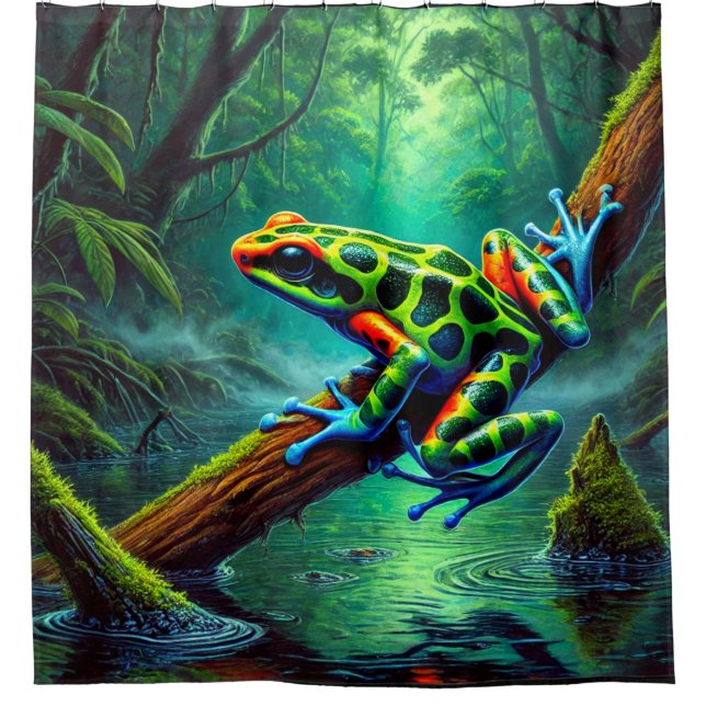 Rideaux De Douche Frog Art (Devant)