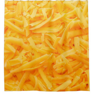 Rideaux De Douche fromage cheddar râpé vue du haut