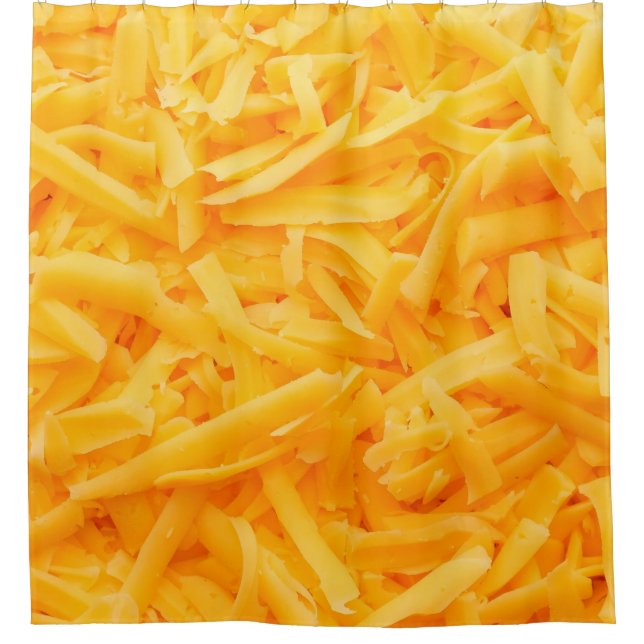 Rideaux De Douche fromage cheddar râpé vue du haut (Devant)