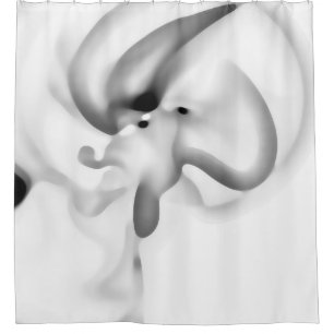 Rideaux De Douche Frozen : gris Abstrait, blanc et noir