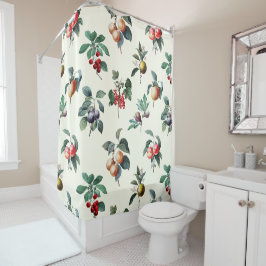 Rideaux De Douche Fruit Vintage de la botanique douce et colorée sur
