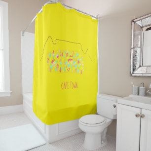 Rideaux De Douche Funky Cape Town ZA Table Mountain Coloré