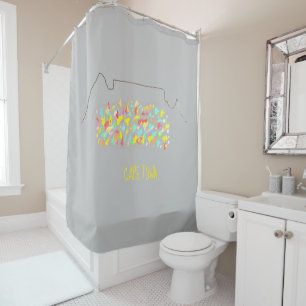 Rideaux De Douche Funky Cape Town ZA Table Mountain Coloré