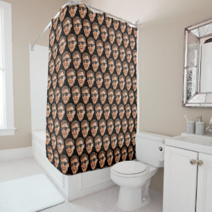 Rideaux De Douche Funky Personnalisé Visage Photo Salle de bain