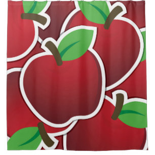 Rideaux De Douche Funy red apples